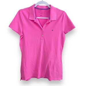 Tommy Hilfiger - Neon Pink Polo Shirt - Size Medium